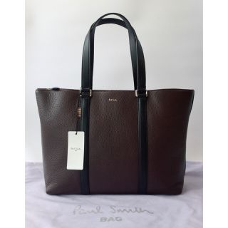 ポールスミス(Paul Smith)の新品★ポールスミス★マルチストライプタブ本革トートバッグ/ビジネスバッグ★ワイン(トートバッグ)