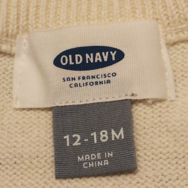 Old Navy(オールドネイビー)の最終値下げ。OLD NAVY ｻｲｽﾞ12M～18M カーディガン キッズ/ベビー/マタニティのベビー服(~85cm)(カーディガン/ボレロ)の商品写真