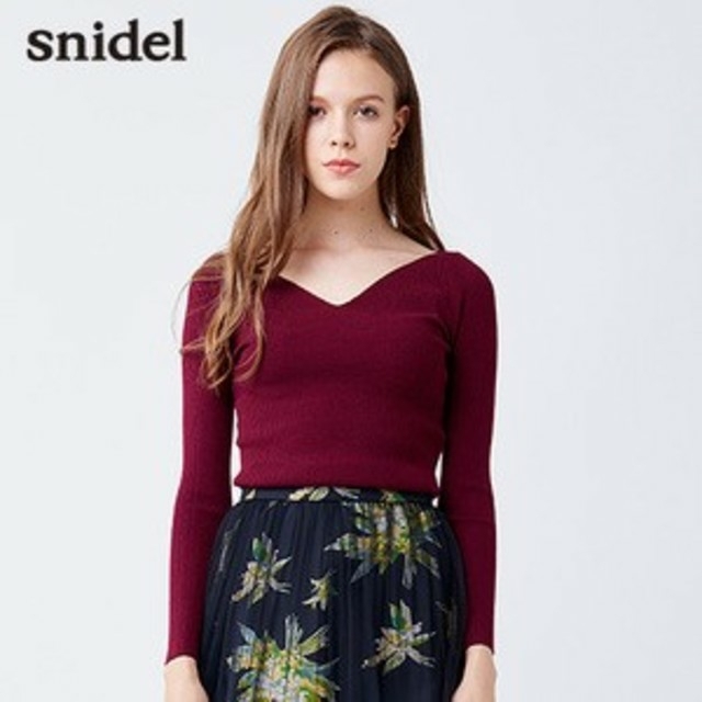 SNIDEL(スナイデル)のsnidel オフショルリブニットプルオーバー レディースのトップス(ニット/セーター)の商品写真