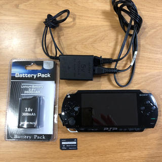 プレイステーションポータブル(PlayStation Portable)のPSP-1000 本体 充電器メモカ新品バッテリーフルセット(携帯用ゲーム機本体)