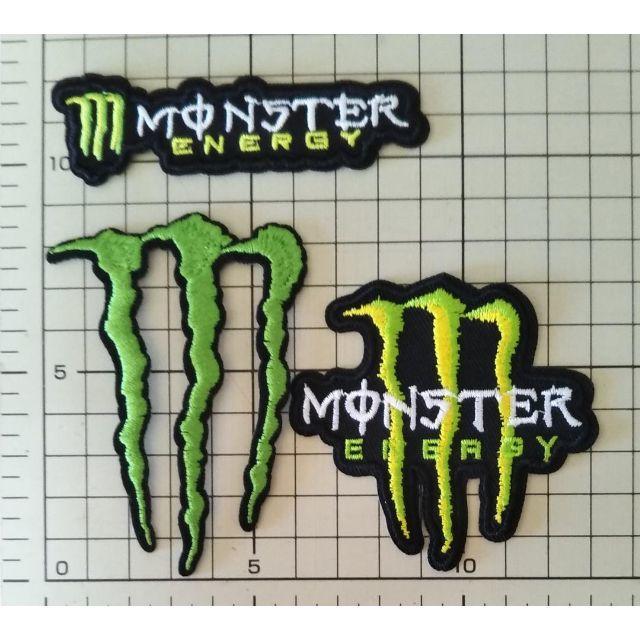 モンスターエナジー ワッペン 3点セット ハンドメイドの素材/材料(その他)の商品写真