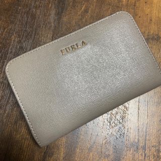 フルラ(Furla)のFURLA フルラ　二つ折り　ジッパー　ジップ　財布　レザー　グレー(財布)