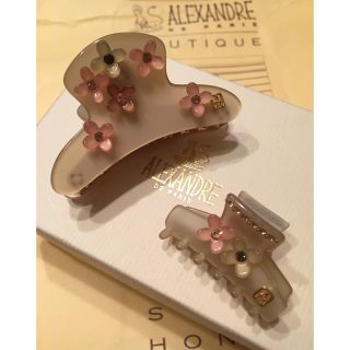 アレクサンドルドゥパリ(Alexandre de Paris)のアレクサンドル ドゥ パリ フルーレット クリップ大小２個セット(バレッタ/ヘアクリップ)