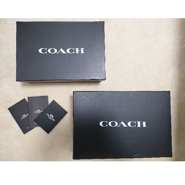 COACH - コーチ 靴 ブランド 空箱 ボックス 黒 ブラック 大 中 2個の
