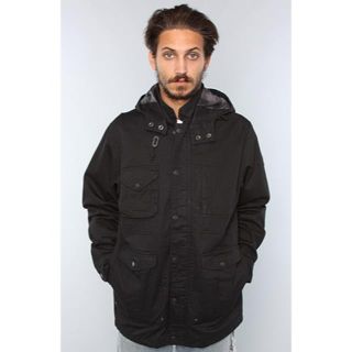 ハフ(HUF)の新品送料無料 HUF Waxed Highland Jacket/Black S(ナイロンジャケット)