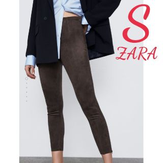 ザラ(ZARA)の新品未使用 ZARA ザラ レザー テイスト レギンス S(レギンス/スパッツ)