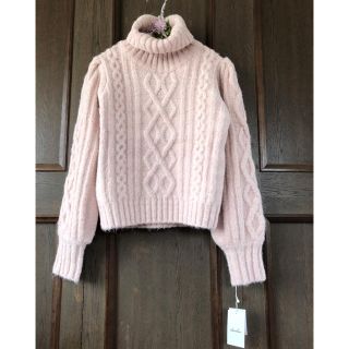 ダズリン(dazzlin)のdazzlin【昨季新品】ケーブルタートルショートプルオーバー(ニット/セーター)