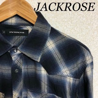 ３１.【美品】ジャックローズ　チェックシャツ　長袖　メンズ