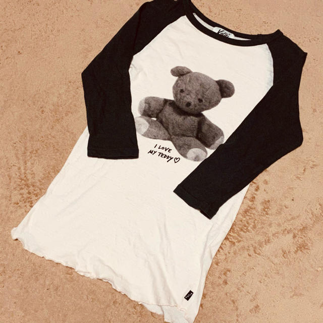 Katie(ケイティー)のKatie♡ラグランTシャツ♡I LOVE TEDDY レディースのトップス(Tシャツ(長袖/七分))の商品写真