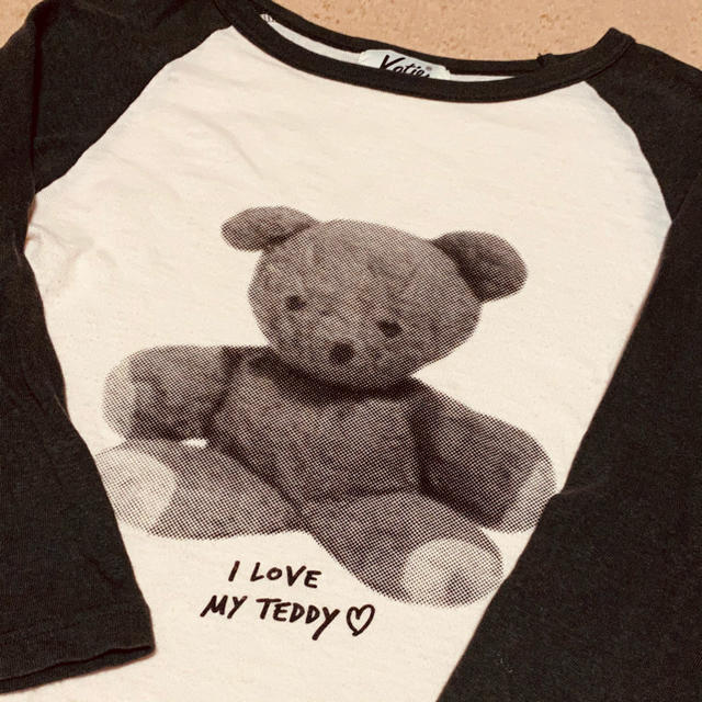Katie(ケイティー)のKatie♡ラグランTシャツ♡I LOVE TEDDY レディースのトップス(Tシャツ(長袖/七分))の商品写真