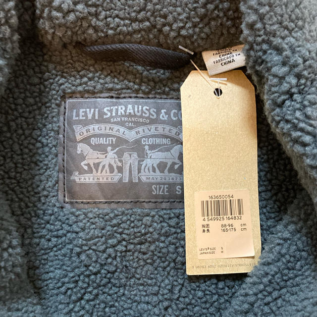 Levi's(リーバイス)のLevis リーバイス シェルパ ボアジャケット 新品タグ付  Mサイズ 黒 メンズのジャケット/アウター(Gジャン/デニムジャケット)の商品写真