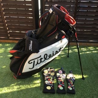 タイトリスト(Titleist)のタイトリストスタンドキャディバッグ　ブルーティゴルフのヘッドカバーセット付き(バッグ)