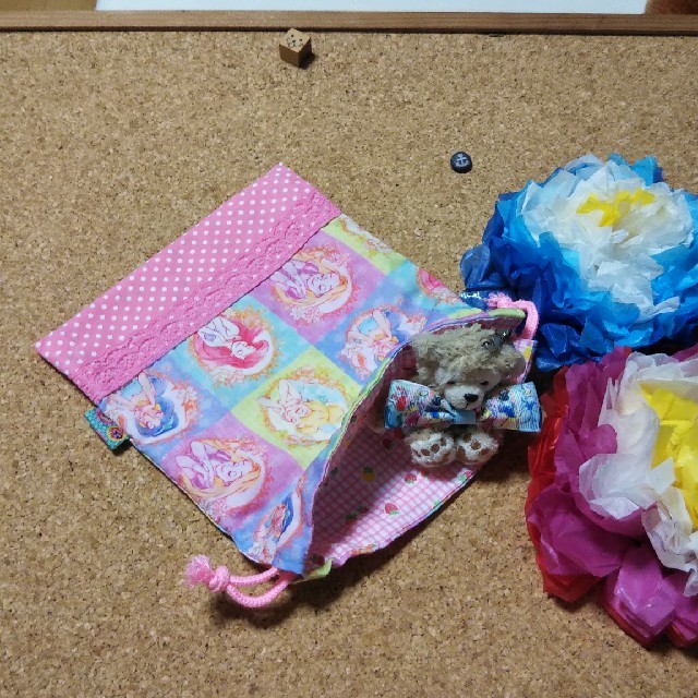 給食袋☆ディズニー  プリンセス☆ハンドメイド ハンドメイドのキッズ/ベビー(外出用品)の商品写真