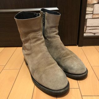 RUDE GALLERY サイドジップブーツ ベージュ チバ