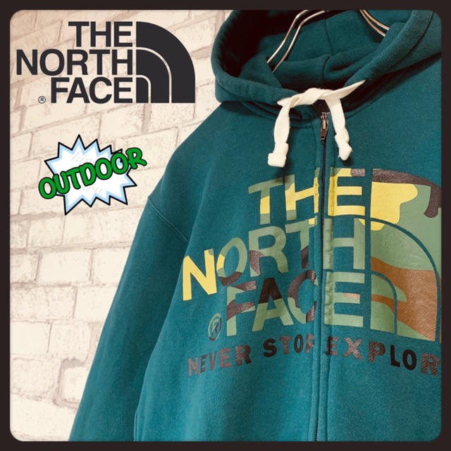 【デカロゴ 】THE NORTH FACE ザノースフェイス/パーカー 迷彩