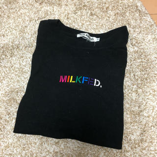 ミルクフェド(MILKFED.)の【MILKFED.】黒　半袖　Tシャツ(Tシャツ(半袖/袖なし))