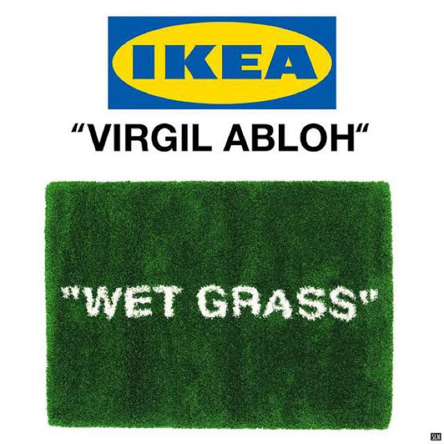 沸騰ブラドン IKEA - ラグマット grass wet abloh virgil ikea ラグ