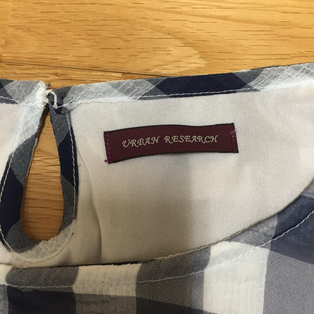 URBAN RESEARCH(アーバンリサーチ)のチェックシフォンブラウス メンズのトップス(Tシャツ/カットソー(半袖/袖なし))の商品写真