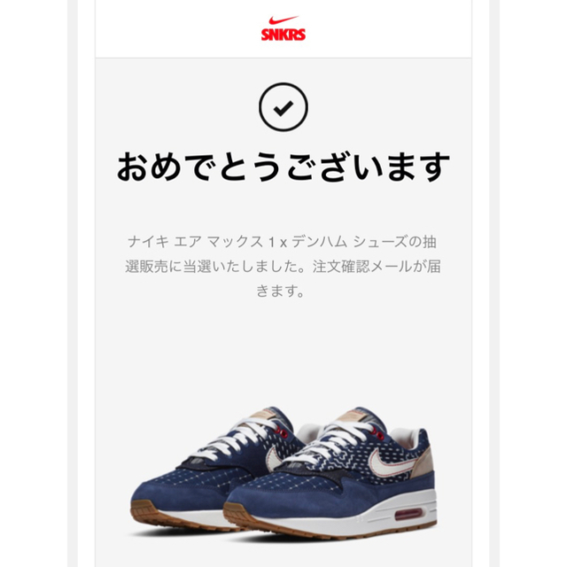 正規品・27.5cm】NIKE X DENHAM AIR MAX 1 早割クーポン！ balygoo.fr