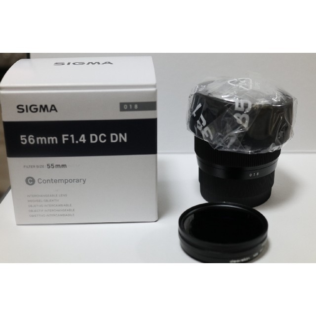 正規品が格安入手 美品　SIGMA 56mm F1.4 EF-M CANON用　フィルタおまけ