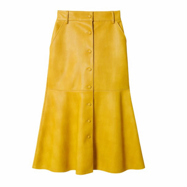 LE CIEL BLEU(ルシェルブルー)のFaux leather midi skirt レディースのスカート(ロングスカート)の商品写真
