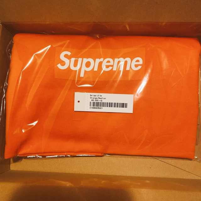 Supreme(シュプリーム)の【即日発送】Supreme Box Logo L/S Tee Orange M メンズのトップス(Tシャツ/カットソー(七分/長袖))の商品写真