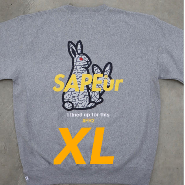 #FR2×SAPEur▼Cement Rabbit▼Crewneck sweatFR2