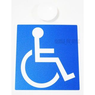送料無料 国際シンボルマーク 身体障害者 障碍者 ドライブマーク 吸盤(車内アクセサリ)