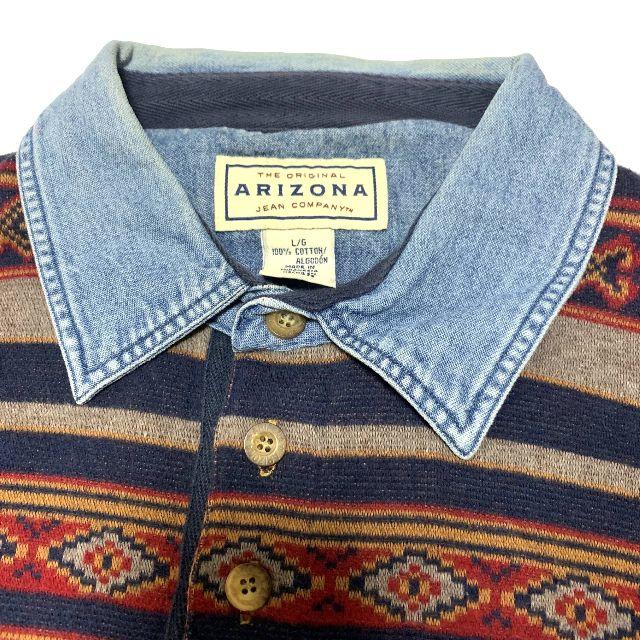 ARIZONA 90s ARIZONA Jeans Co アリゾナ ジーンズ 長袖ポロシャツ Lの通販 by CLOTHING  NEW ＆ USED｜アリゾナならラクマ