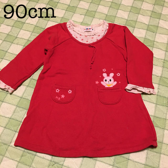 トレーナーワンピ　mikihouse 90cm  キッズ/ベビー/マタニティのキッズ服女の子用(90cm~)(ワンピース)の商品写真