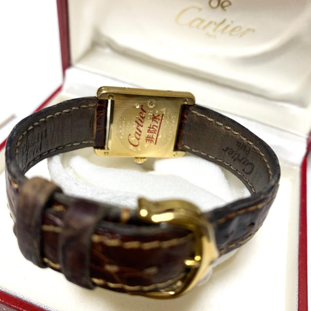 Cartier(カルティエ)のCartier (カルティエ) マストタンク ヴェルメイユ クオーツ レザー レディースのファッション小物(腕時計)の商品写真