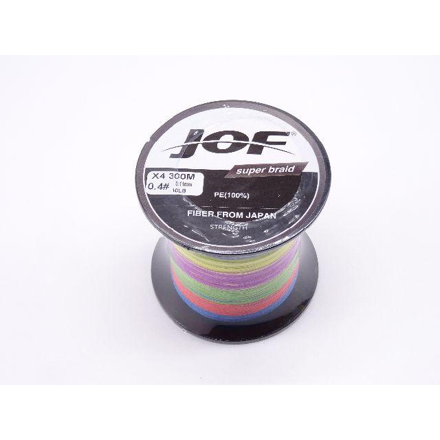 JOF　PEライン　10lb　0.4号　マルチカラー　4編み 300m スポーツ/アウトドアのフィッシング(釣り糸/ライン)の商品写真