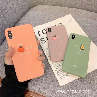 ✿韓中大人気iPhoneケース♥アボカドorオレンジケース✿(iPhoneケース)