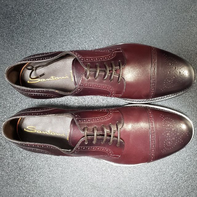 Santoni(サントーニ)のサントーニ（Santoni） イタリア製革靴 ボルドー UK9 メンズの靴/シューズ(ドレス/ビジネス)の商品写真