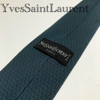 サンローラン(Saint Laurent)の【値下げ】イヴサンローラン  シルクネクタイ　グリーン(ネクタイ)