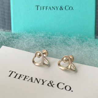 ティファニー(Tiffany & Co.)のティファニー イヤリング オープンハート 美品(イヤリング)