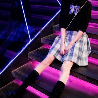 エーシーディーシーラグ(ACDC RAG)のゆめかわ 制服　量産系　地雷系　山霧　ブルースカート(ひざ丈スカート)