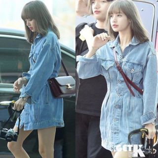 BLACKPINK LISAリサ着用デニムワンピの通販 by B.I_f's shop|ラクマ