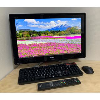 ソニー(SONY)のVAIO 高性能PC i7 24インチ SSD 8G W録画 Office(デスクトップ型PC)