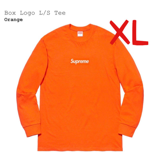 Supreme(シュプリーム)のSupreme Box Logo L/S Tee Orange XL メンズのトップス(Tシャツ/カットソー(七分/長袖))の商品写真