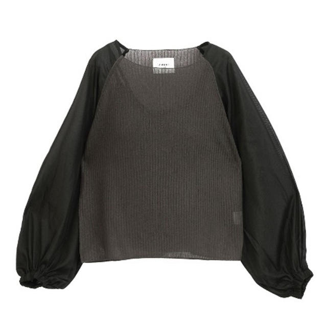Amerivintageシアーニット Black アメリ fruut.pt