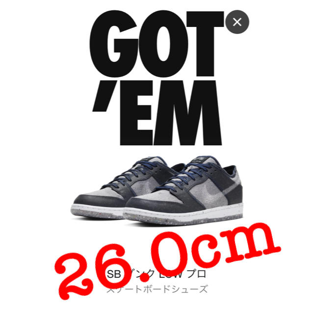 NIKE SB DUNK LOW PRO DARK GREY 26.0cm