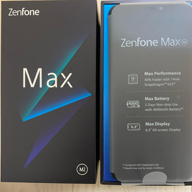 ASUS(エイスース)のZenFone Max (M2) 4GB 64GB ブラック 新品未使用 スマホ/家電/カメラのスマートフォン/携帯電話(スマートフォン本体)の商品写真
