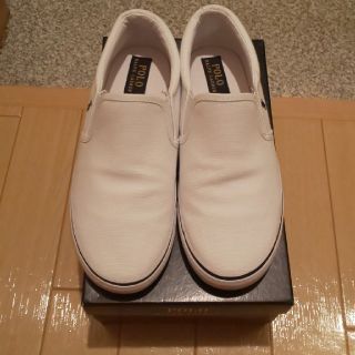 ポロラルフローレン(POLO RALPH LAUREN)のRalph Lauren ラルフローレン スニーカー スリッポン 白 23.5(スニーカー)