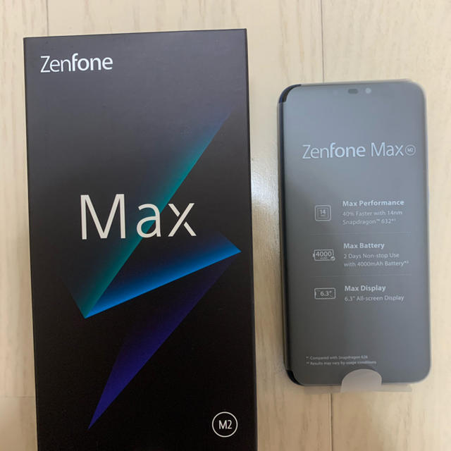 美品 Zenfone Max M2 ブルー 32GB SIMフリー
