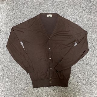 ジョンスメドレー(JOHN SMEDLEY)のカーディガン　濃いブラウン(カーディガン)