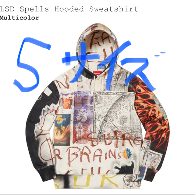 Supreme(シュプリーム)のLSD Spells Hooded Sweatshirt sサイズ メンズのトップス(スウェット)の商品写真
