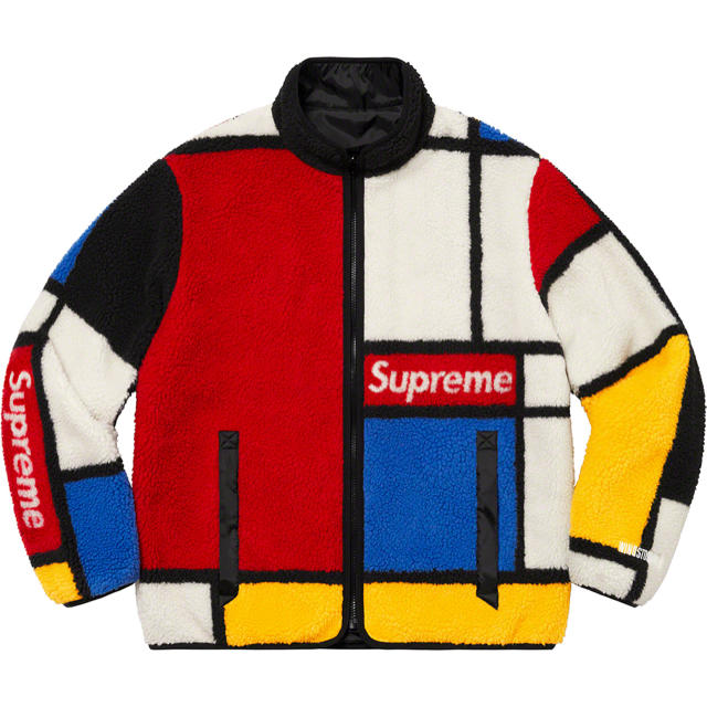 Reversible Colorblocked Fleece Jacket M - ブルゾン