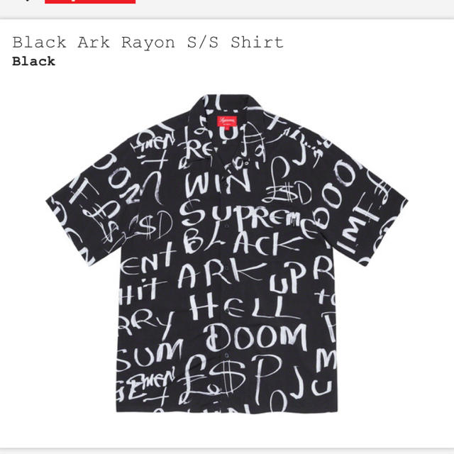 新品 黒L Black Ark Rayon S/S Shirt