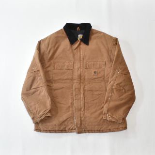 カーハート(carhartt)の90s carhartt トラディショナルコート　ブラウン　ペンキ汚れ(ブルゾン)